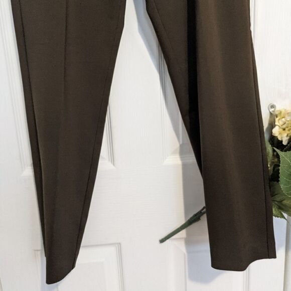 Mango Slim Fit Olive Green Pants Trousers Modern - Picture 3 of 7